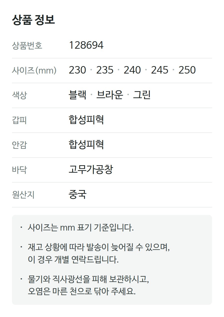 상품 정보 128694